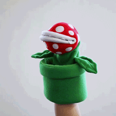 Official Piranha Plant Puppet (animated gif)