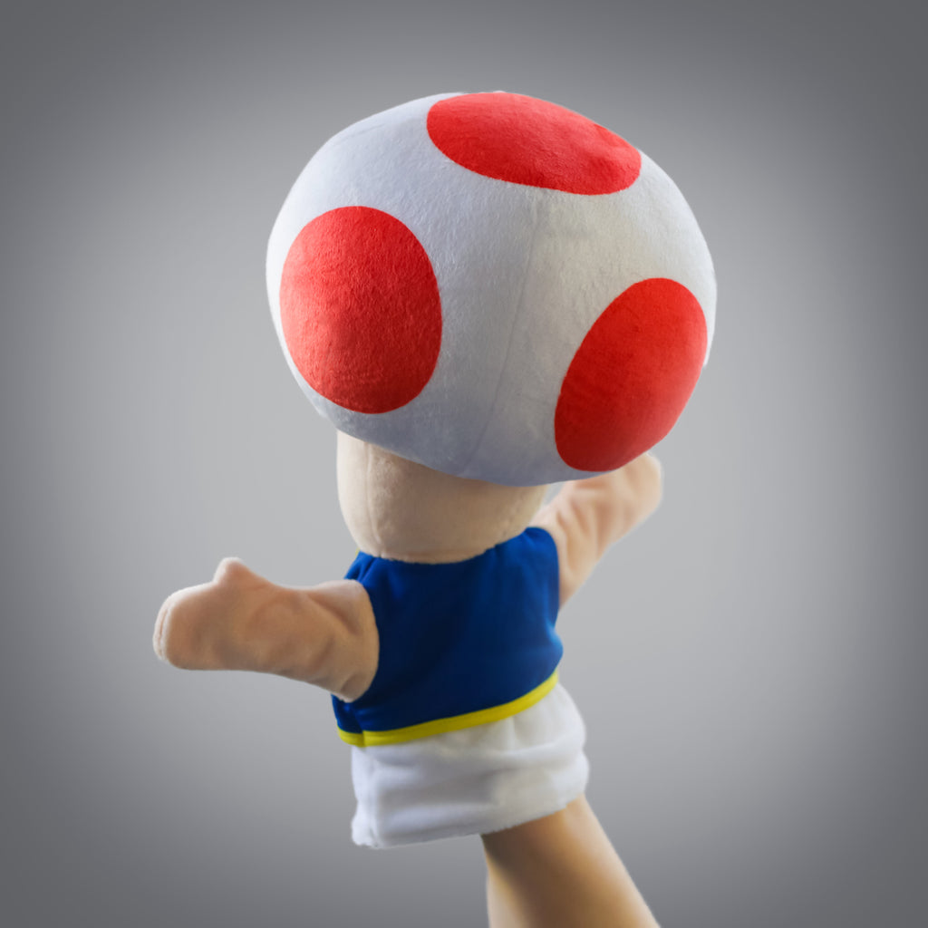 Super Mario Bros: official Toad puppet (back view)